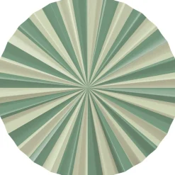 Groene Papieren Waaiers 35cm 3st