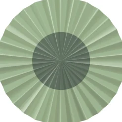 Groene Papieren Waaiers 35cm 3st