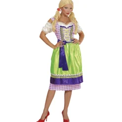 Groen Paarse Dirndl Jurk Oktoberfest Dames
