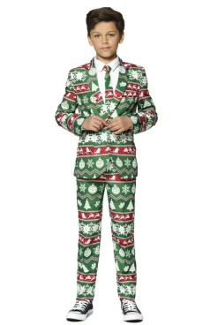 Groen Pak Kerstmis Kind