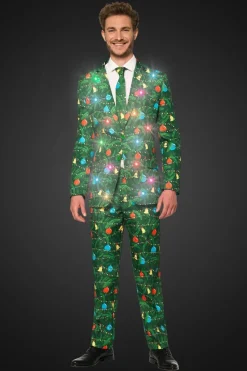 Groen Pak Kerstmis Met Licht