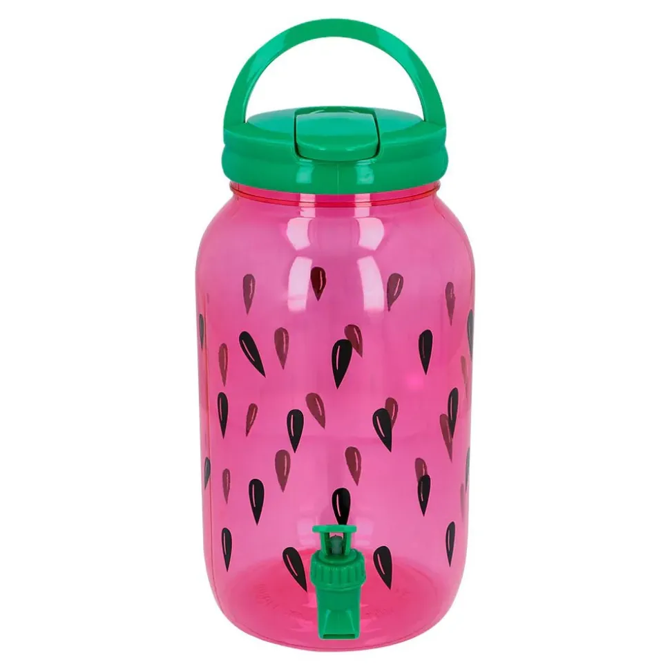 Groen/Roze Drankdispenser Watermeloen Met Kraantje 3,8l