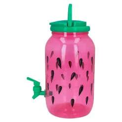 Groen/Roze Drankdispenser Watermeloen Met Kraantje 3,8l