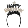 Haarband Happy Birthday Goud/Zwart