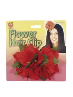 Haarbloem Rood Deluxe 14cm