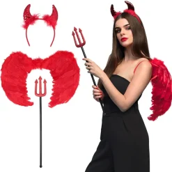 Halloween Accessoireset Dames Duivel 3 delig