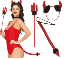 Halloween Accessoireset Duivel 3 delig