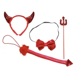 Halloween Accessoireset Duivel 4 delig