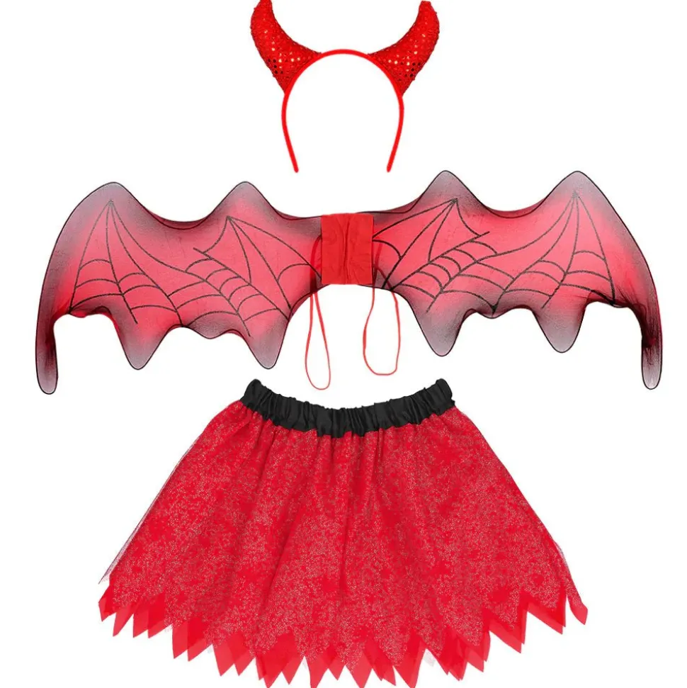 Halloween Accessoireset Meisje Duivel 3 delig