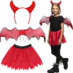 Halloween Accessoireset Meisje Duivel 3 delig