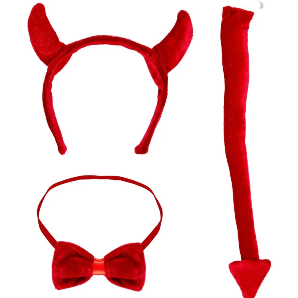 Halloween Accessoireset Rood Duivel