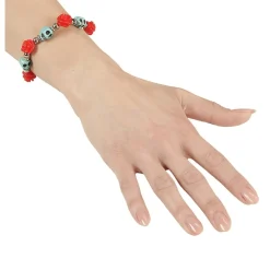 Halloween Armband Rood Blauw Schedel
