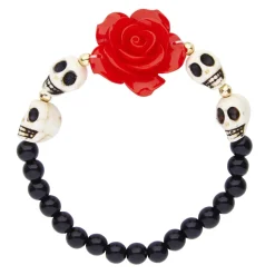 Halloween Armband Schedels Met Roos