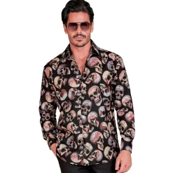 Halloween Blouse Heren Schedel