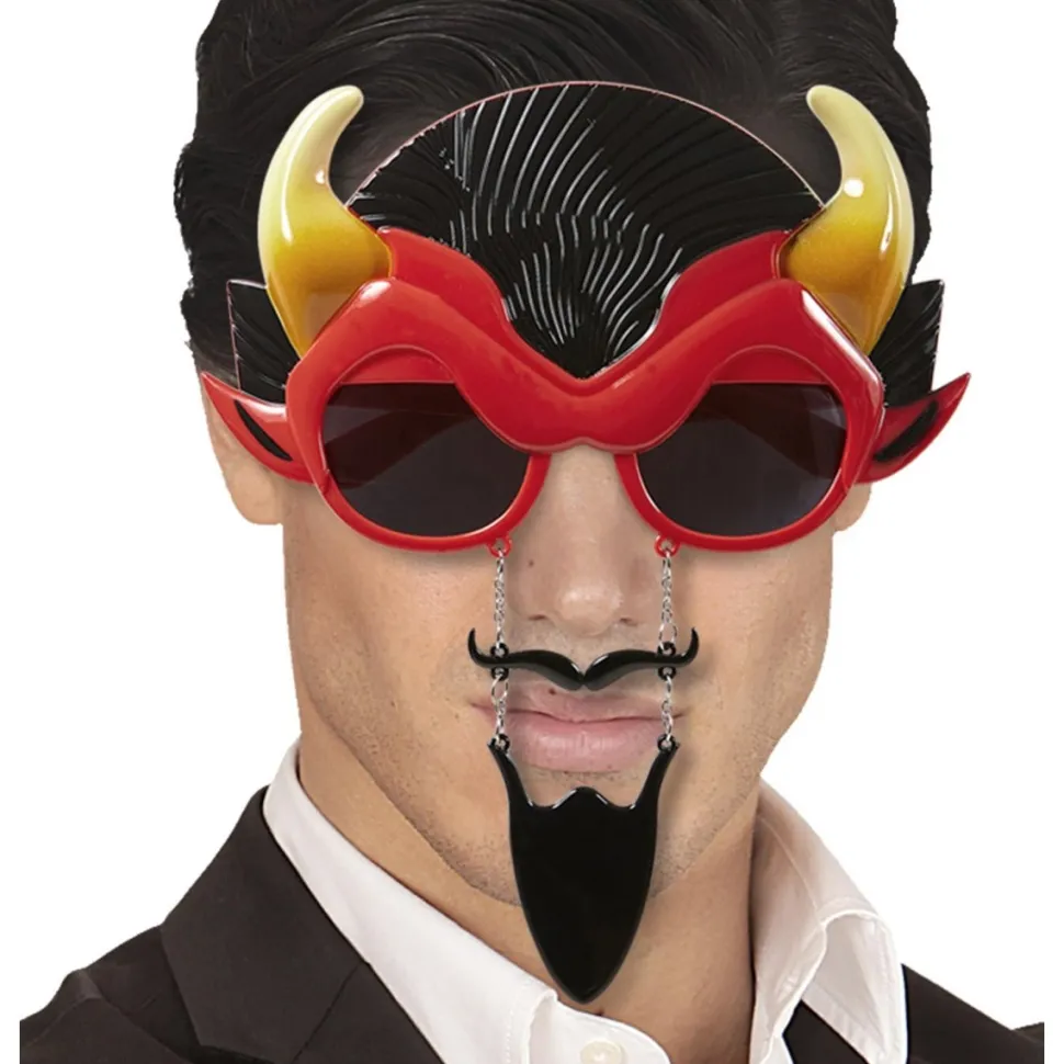 Halloween Bril Duivel Met Baard