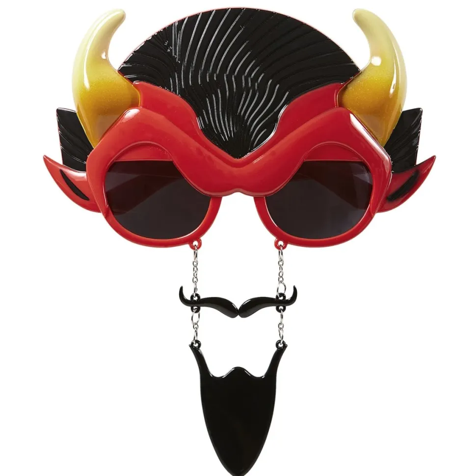 Halloween Bril Duivel Met Baard