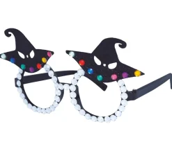 Halloween Bril Heksenhoed Glitter