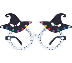 Halloween Bril Heksenhoed Glitter