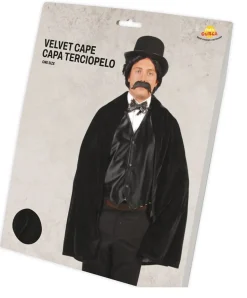 Halloween Cape Fluweel Zwart 1m