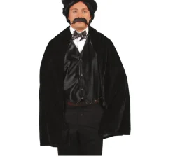 Halloween Cape Fluweel Zwart 1m