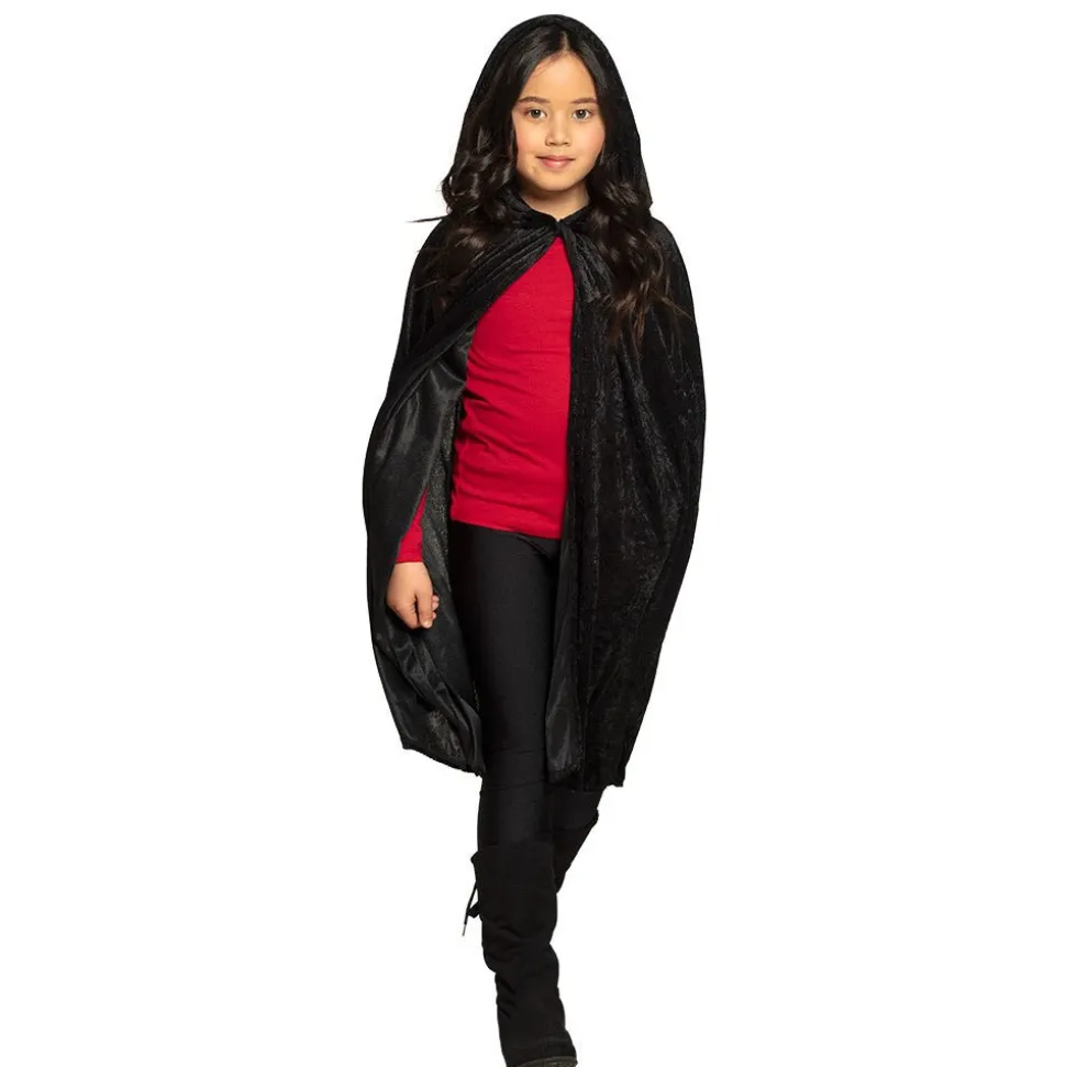 Halloween Cape Kind Zwart 1,15m