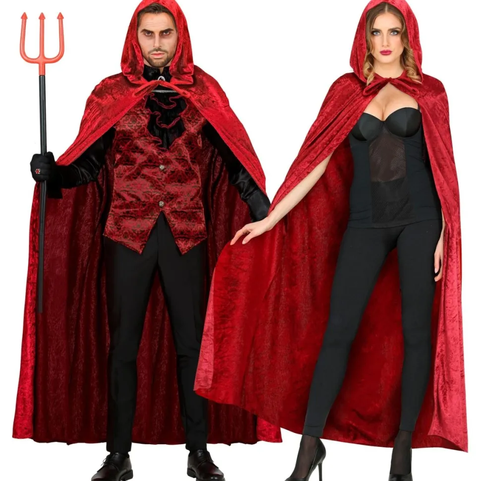 Halloween Cape Rood Fluweel 1,5m