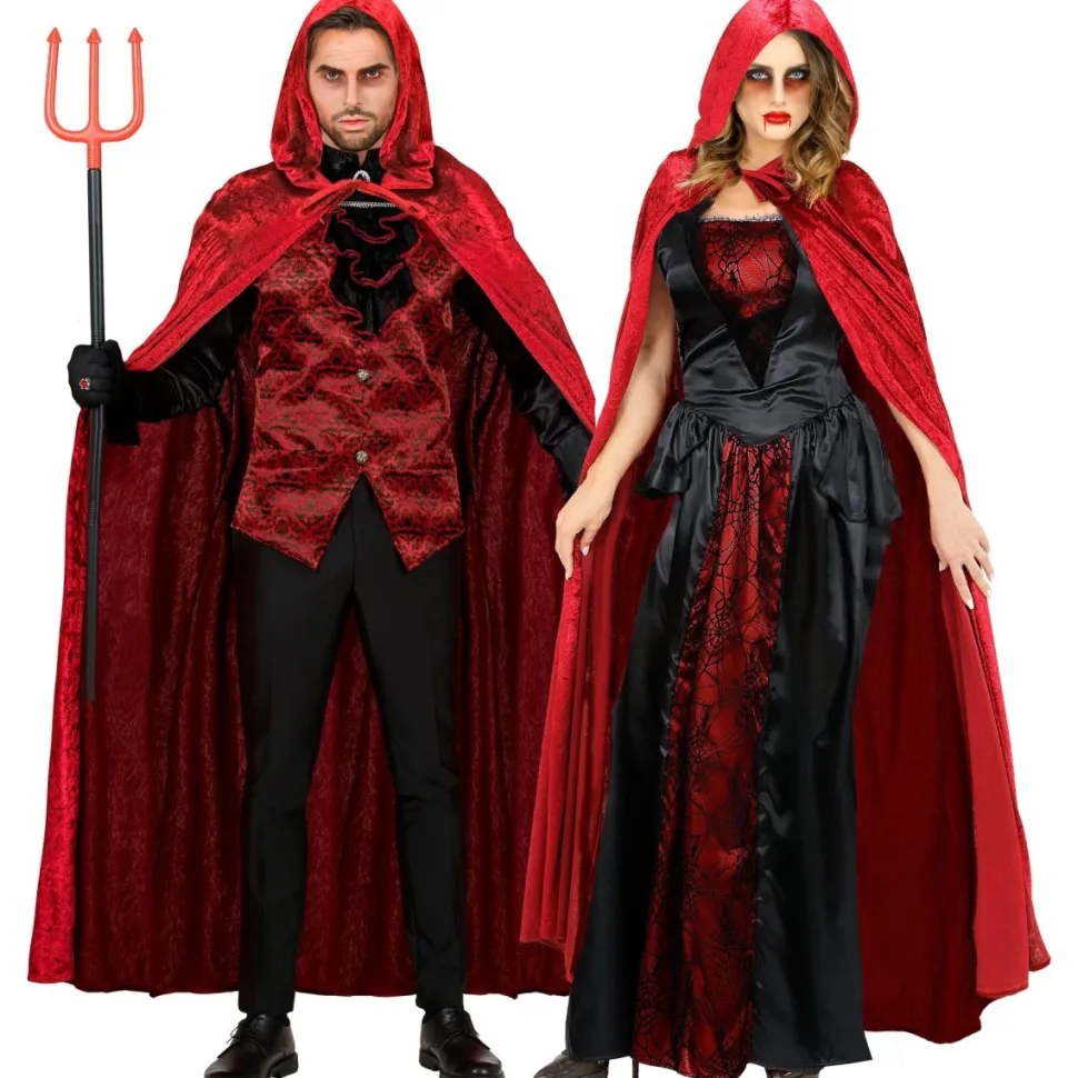 Halloween Cape Rood Fluweel 1,5m