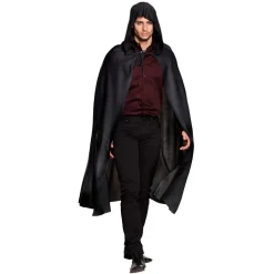 Halloween Cape Zwart Grijs 1,7m
