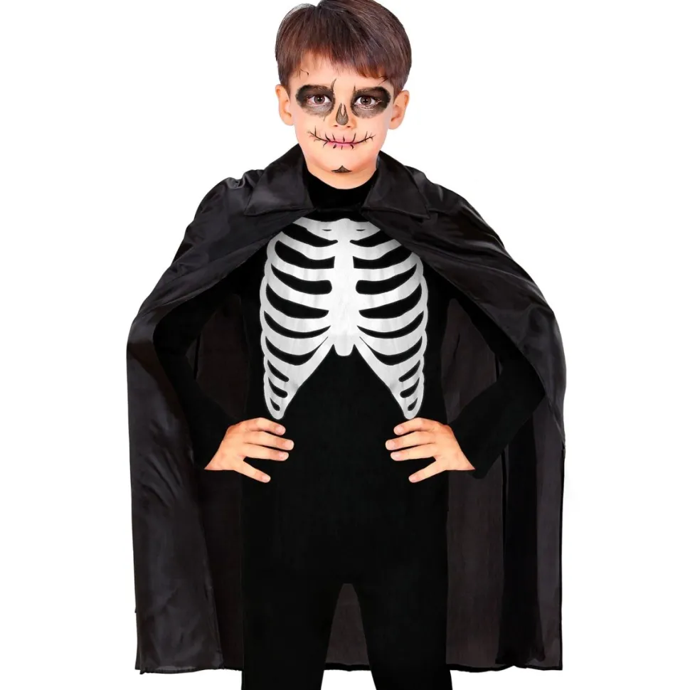 Halloween Cape Zwart Kind 90cm
