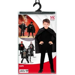 Halloween Cape Zwart Kind 90cm