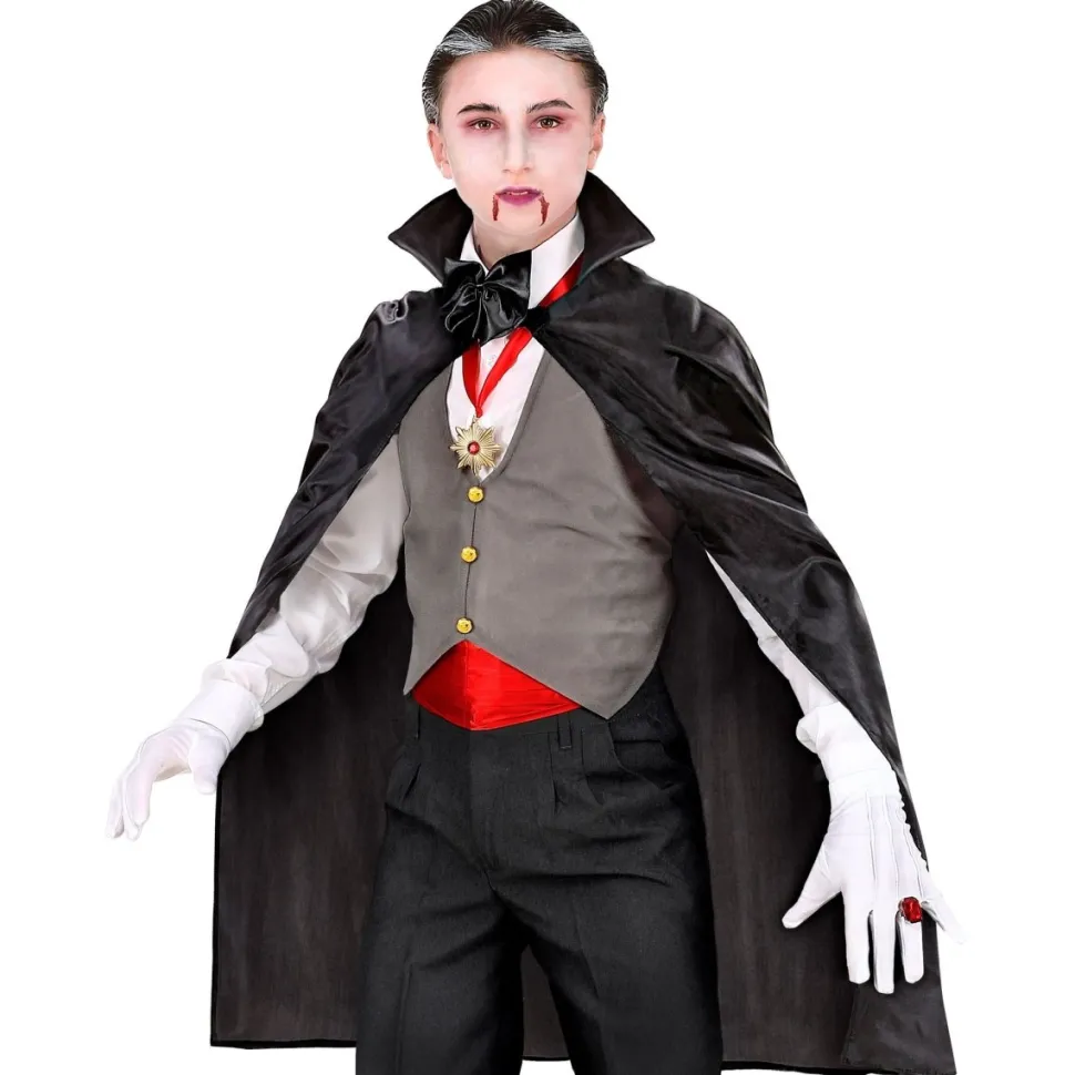 Halloween Cape Zwart Kind 90cm