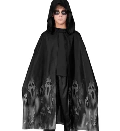 Halloween Cape Zwart Kind Geest 90cm