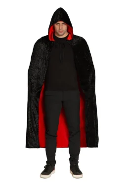Halloween Cape Zwart Rood Deluxe
