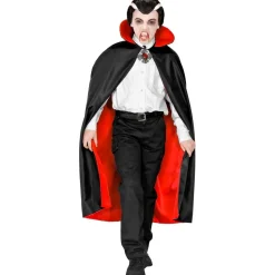 Halloween Cape Zwart Rood Kind
