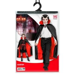 Halloween Cape Zwart Rood Kind