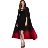 Halloween Cape Zwart Rood 1,7m