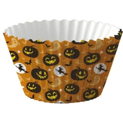 Halloween Cupcake Vormpjes Oranje Papier 5cm 50st