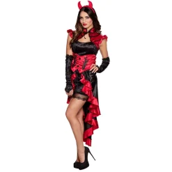 Halloween Duivel Kostuum Zwart Rood