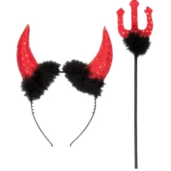 Halloween Duivel Set Rood Zwart 2 delig