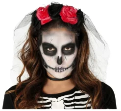Halloween Haarband Bloemen Sluier
