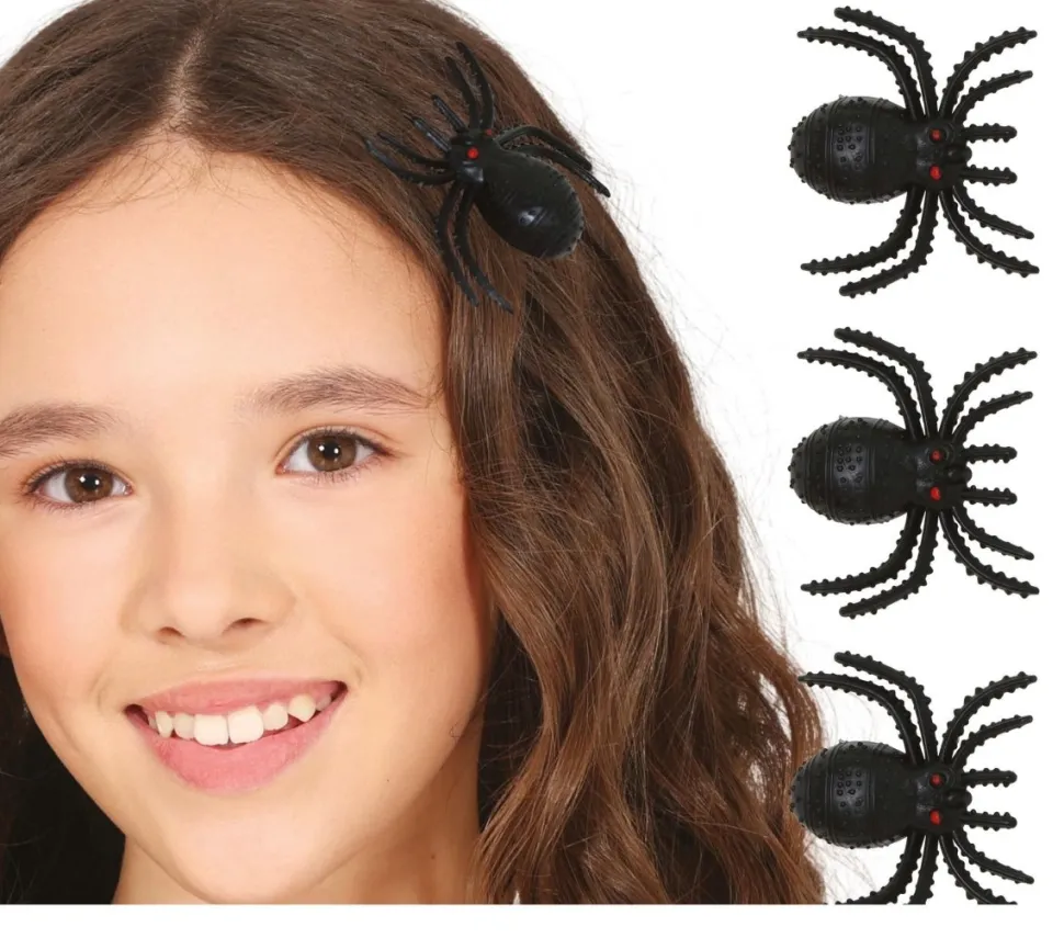 Halloween Haarclip Nep Spin 3cm 3st
