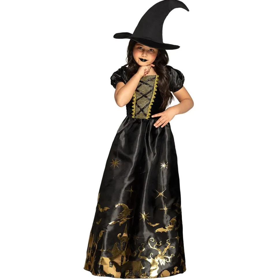 Halloween Heks Kostuum Kind Goud