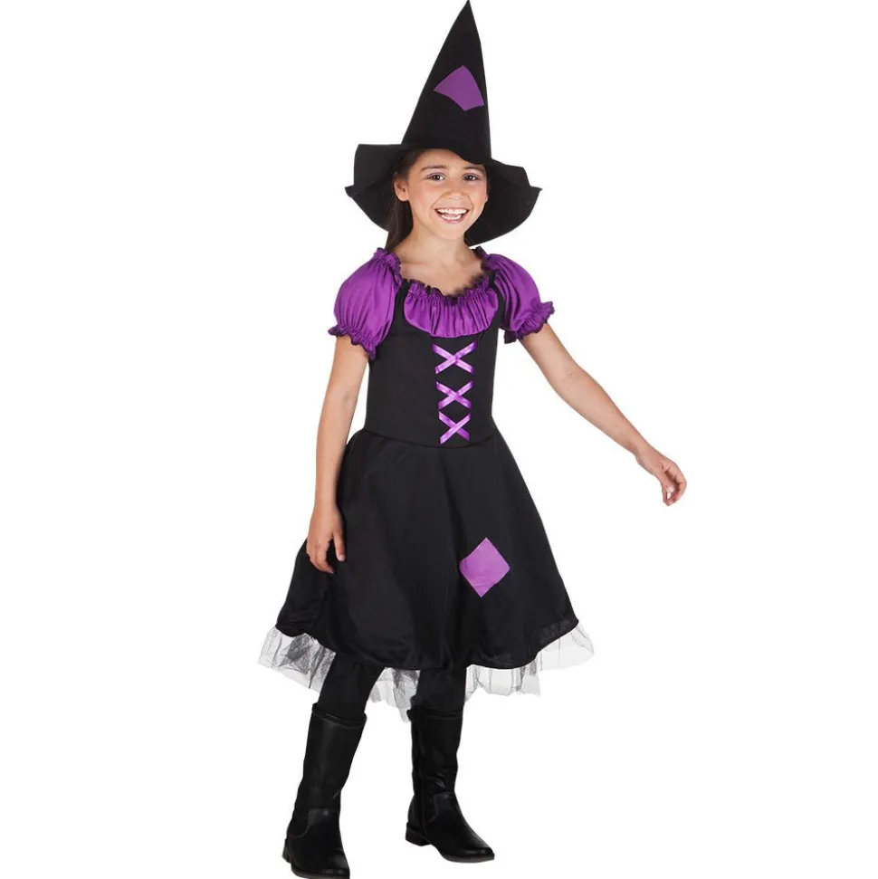 Halloween Heks Kostuum Kind Paars