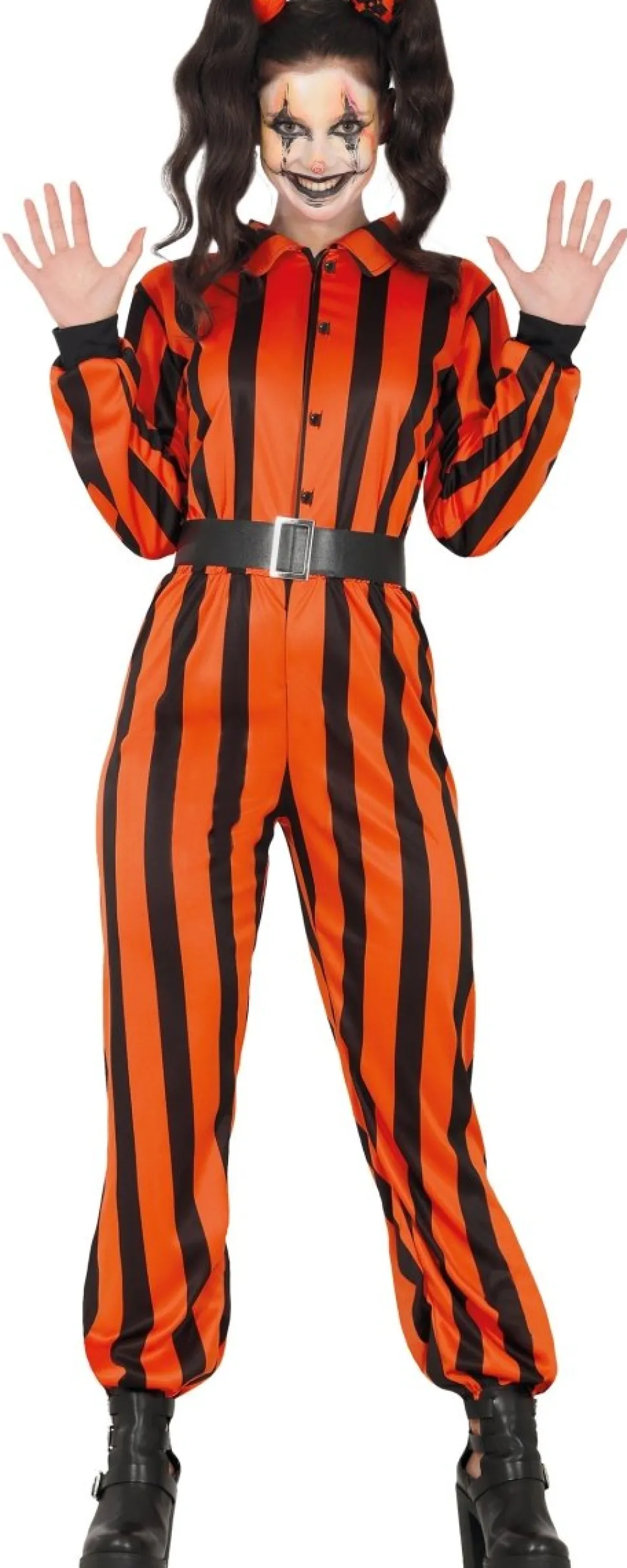 Halloween Jumpsuit Dames Harlekijn Gevangene