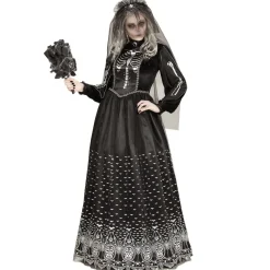 Halloween Jurk Dames Bruid Skelet