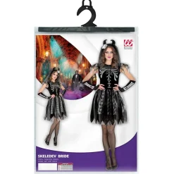 Halloween Jurk Dames Skelet Bruid