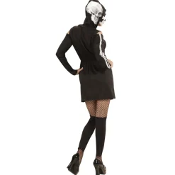 Halloween Jurk Dames Skelet Met Capuchon
