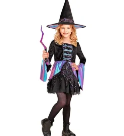 Halloween Jurk Gekleurd Meisje Heks 2 delig