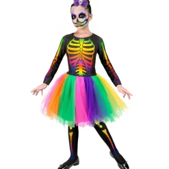 Halloween Jurk Gekleurd Skelet