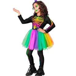 Halloween Jurk Gekleurd Skelet